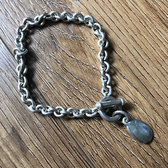 Vintage Sterling Silver Toggle Bracelet - Picture 5 of 13